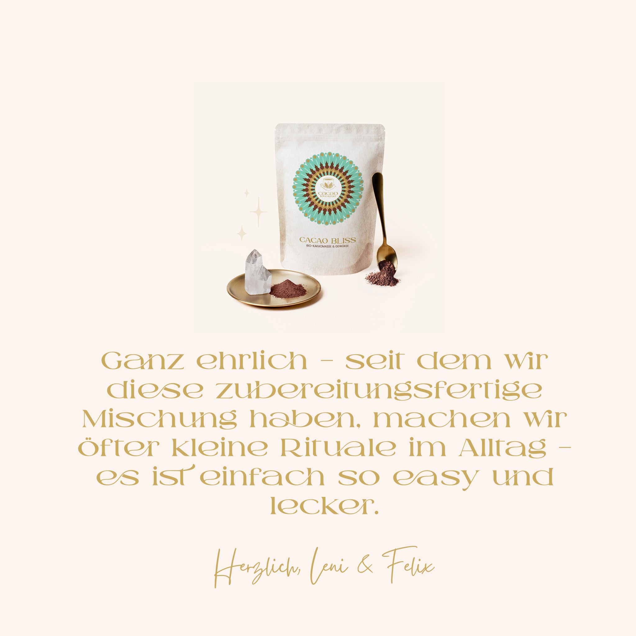 Cacao Bliss von Cacaolovesme – zeremonieller Kakao in der Tüte